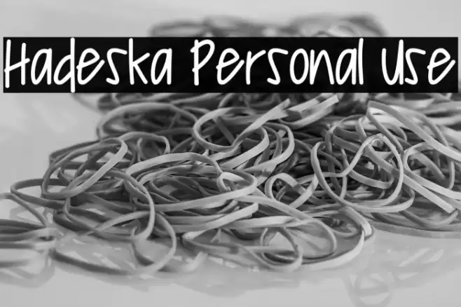 Hadeska Personal Use Шрифта examples