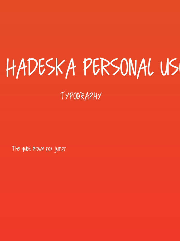Hadeska Personal Use Poster