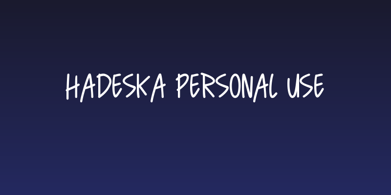 Hadeska Personal Use Social Header