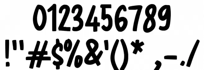 Hadiah Font OTHER CHARS