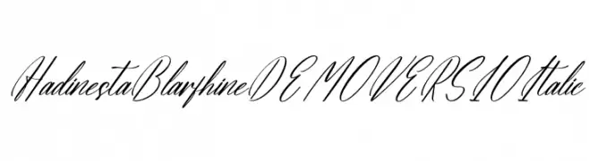 Hadinesta Blarfhine DEMO VERSIO Italic  नि: शुल्क फ़ॉन्ट्स डाउनलोड