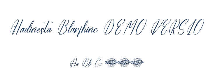 Hadinesta Blarfhine DEMO VERSIO Font Preview