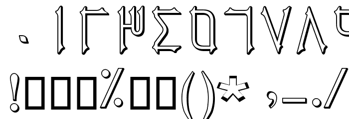 Hadis 3D Shadow Font OTHER CHARS