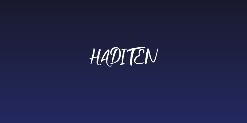 Haditen Social Header