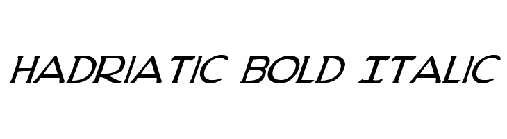 Hadriatic Bold Italic Font