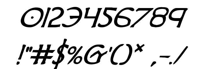 Hadriatic Bold Italic Font OTHER CHARS
