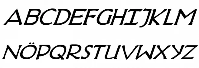 Hadriatic Bold Italic Schriftart Groß