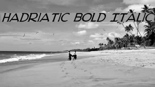 Hadriatic Bold Italic Font examples