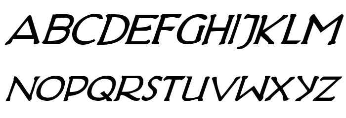 Hadriatic Bold Italic Font LOWERCASE