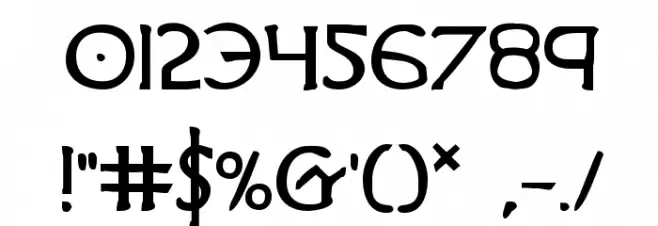 Hadriatic Bold Font OTHER CHARS