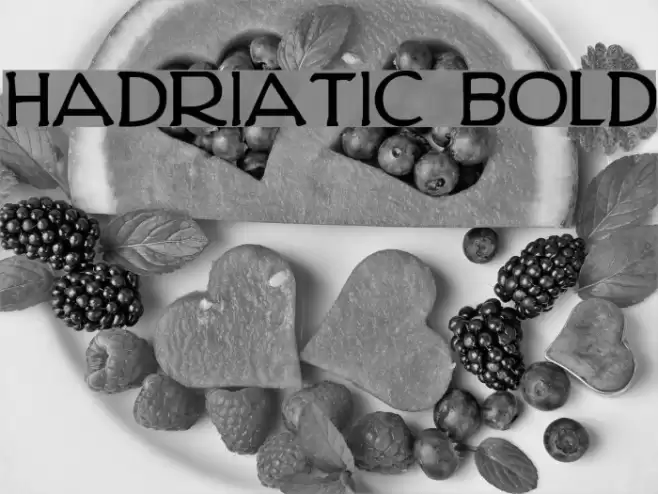 Hadriatic Bold Font examples