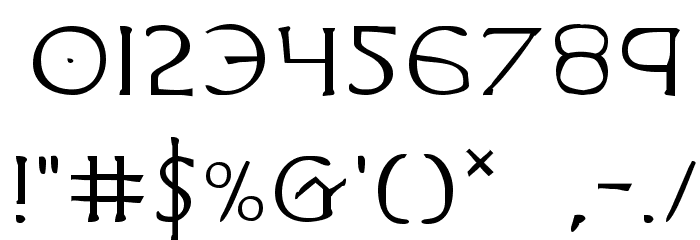 Hadriatic Extended Font OTHER CHARS