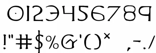 Hadriatic Extended Font OTHER CHARS