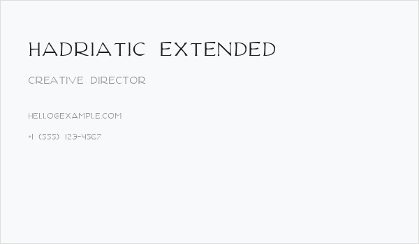 Hadriatic Extended Business Card