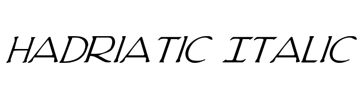 Hadriatic Italic Font