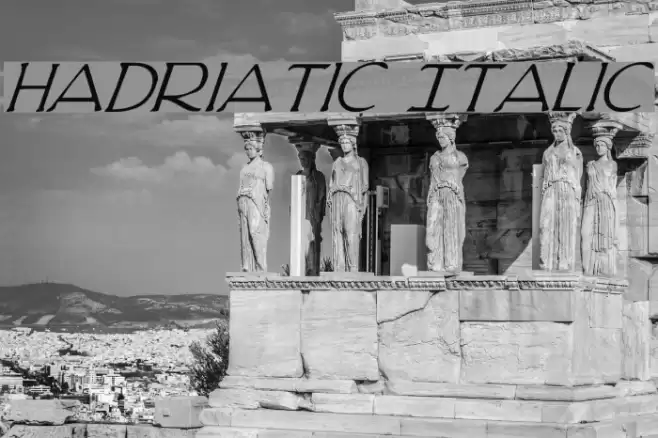Hadriatic Italic Font examples