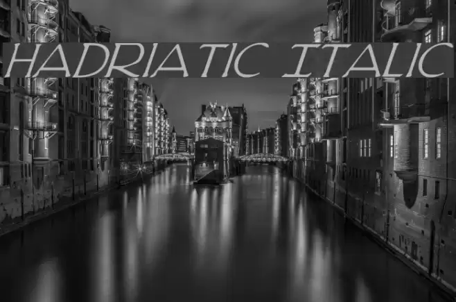 Hadriatic Italic Font examples