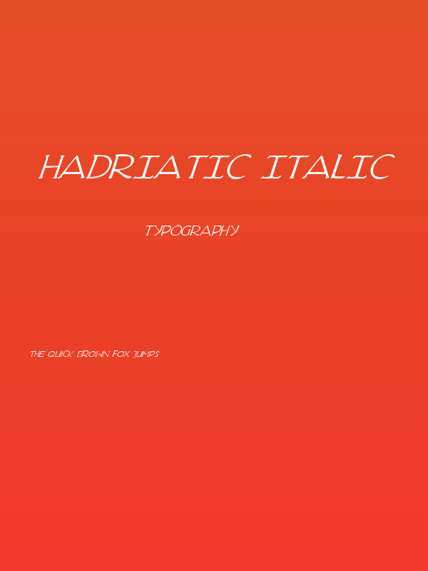 Hadriatic Italic Poster