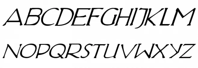 Hadriatic Italic Caratteri MINUSCOLO