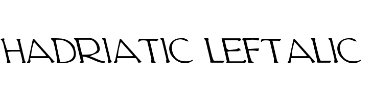 Hadriatic Leftalic  免费字体下载