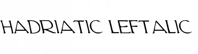 Hadriatic Leftalic  免费字体下载