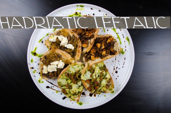 Hadriatic Leftalic Font examples