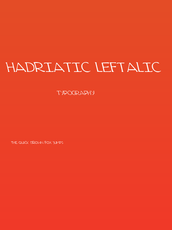 Hadriatic Leftalic Poster