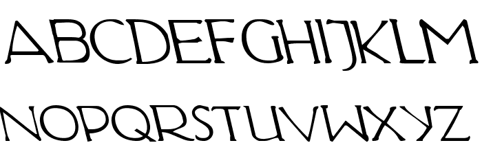 Hadriatic Leftalic Font LOWERCASE