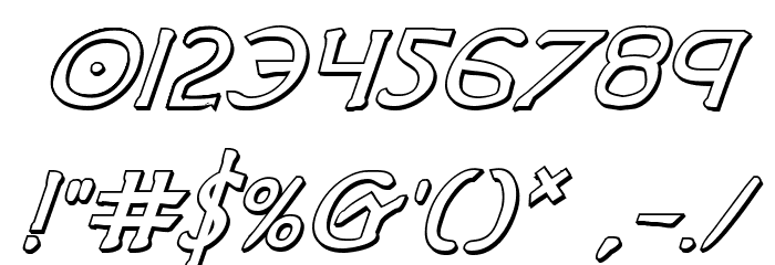 Hadriatic Shadow Italic Font OTHER CHARS
