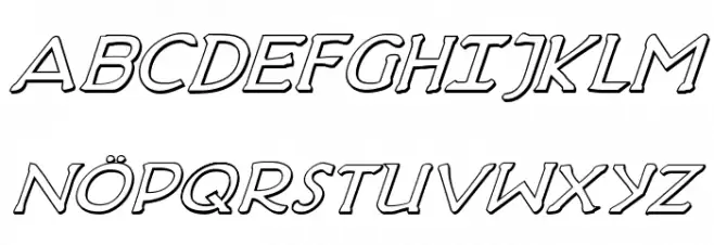 Hadriatic Shadow Italic フォント 大文字