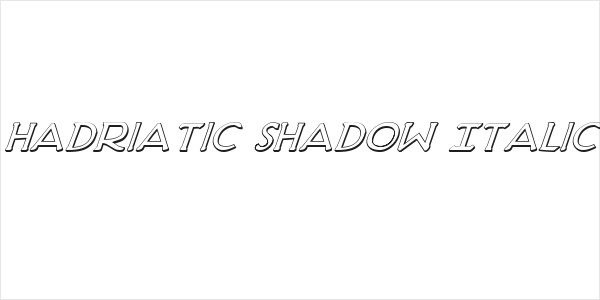 Hadriatic Shadow Italic Logo