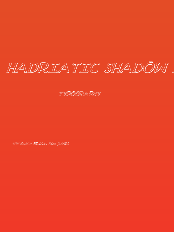 Hadriatic Shadow Italic Poster