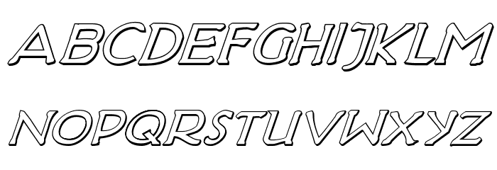 Hadriatic Shadow Italic Font LOWERCASE