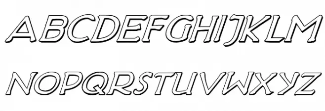 Hadriatic Shadow Italic फ़ॉन्ट लोअरकेस