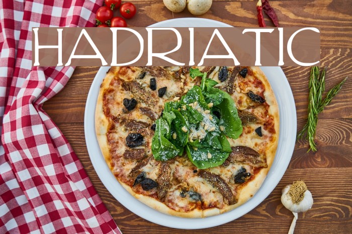 Hadriatic Font examples