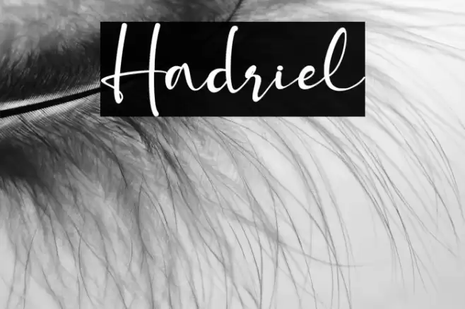 Hadriel Font examples