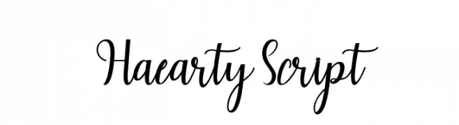 HaeartyScript  font caratteri gratis