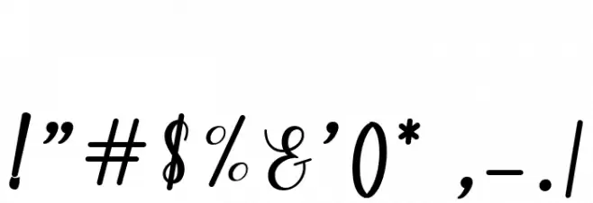 HaeartyScript Font OTHER CHARS