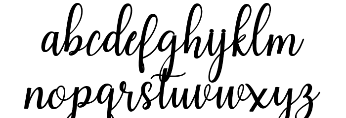 HaeartyScript Font LOWERCASE