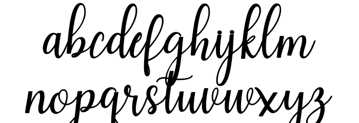 HaeartyScript Font LOWERCASE