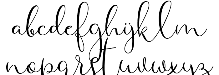HaertbelScript Font LOWERCASE