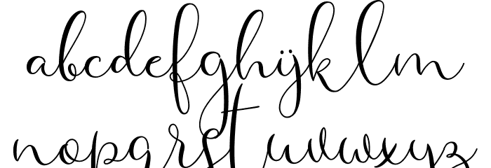 HaertbelScript Font LOWERCASE