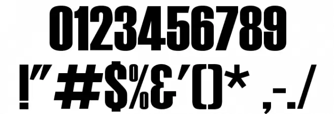 Haettenschweiler Font OTHER CHARS