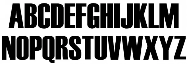 Haettenschweiler Font UPPERCASE