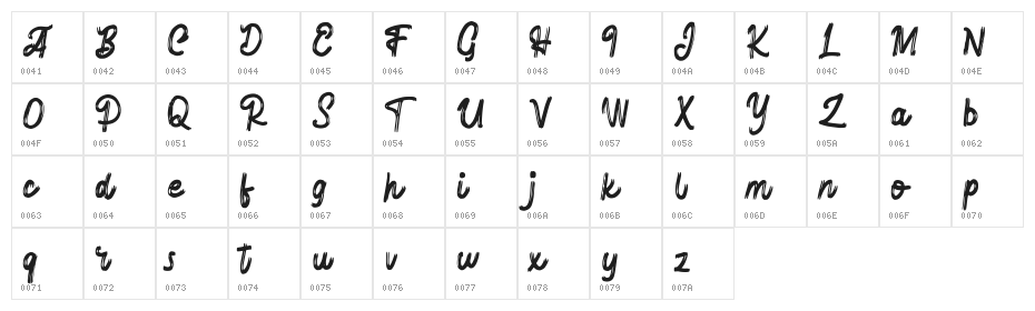 Hafela FREE Character Map