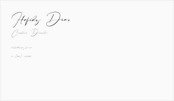 Hafidz Demo Business Card