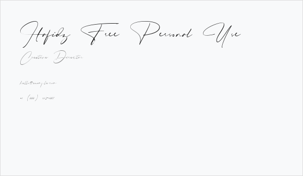 Hafidz Free Personal Use Business Card