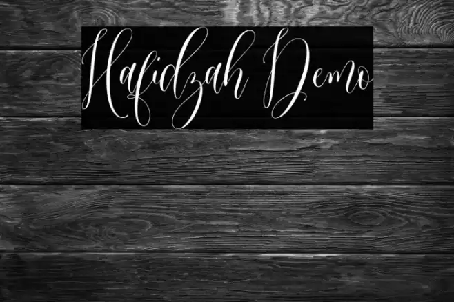 Hafidzah Demo Font examples