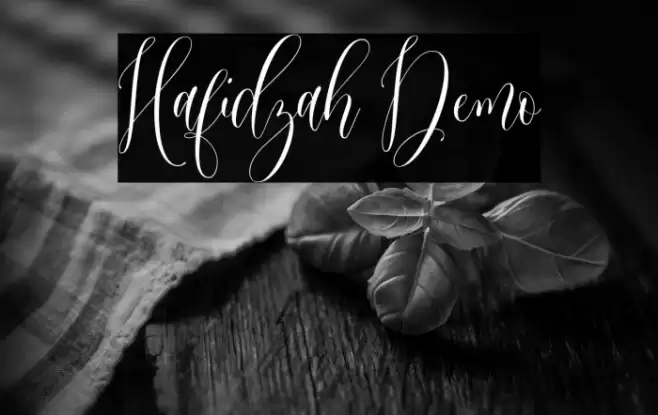 Hafidzah Demo Font examples