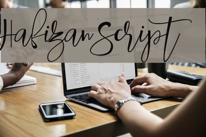 Hafizan Script Font examples